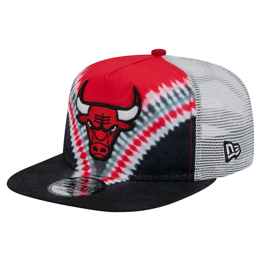 Black/Red Chicago Bulls Throwback Dye Golfer Snapback Hat | NBA