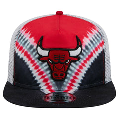 Black/Red Chicago Bulls Throwback Dye Golfer Snapback Hat | NBA