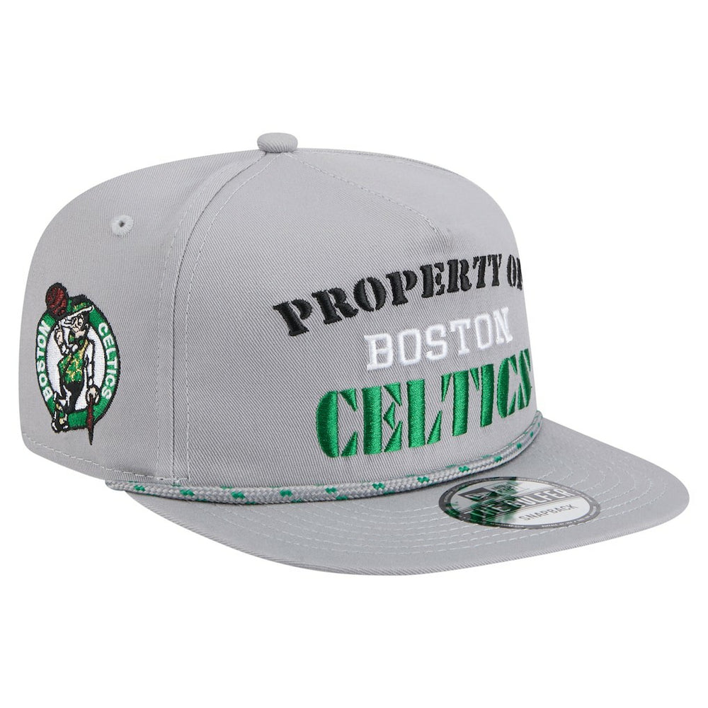 Gray Boston Celtics Throwback Property Of Golfer Snapback Hat | NBA