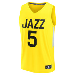 Yellow Cody Williams Utah Jazz 2024 NBA Draft Fast Break Player Jersey | NBA
