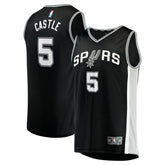 Black Stephon Castle San Antonio Spurs Youth 2024 NBA Draft Fast Break Player Jersey | NBA