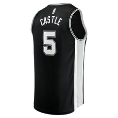 Black Stephon Castle San Antonio Spurs Youth 2024 NBA Draft Fast Break Player Jersey | NBA