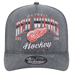 Detroit Red Wings New Era Throwback Washed A-Frame Pre-Curved 9FIFTY Snapback Hat - NHL Hats