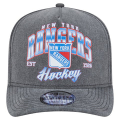 New York Rangers New Era Throwback Washed A-Frame Pre-Curved 9FIFTY Snapback Hat - NHL Hats