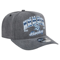 Seattle Kraken New Era Throwback Washed A-Frame Pre-Curved 9FIFTY Snapback Hat - NHL Hats