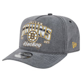 Boston Bruins New Era Throwback Washed A-Frame Pre-Curved 9FIFTY Snapback Hat - NHL Hats