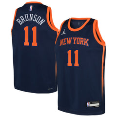 Navy Jalen Brunson New York Knicks Jordan Brand Youth Swingman Jersey | NBA