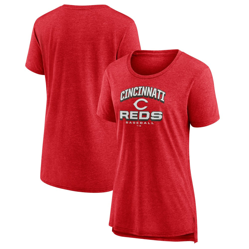 Cincinnati Reds Women's Arch Tri-Blend T-Shirt - MLB T-shirts