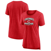 Cincinnati Reds Women's Arch Tri-Blend T-Shirt - MLB T-shirts