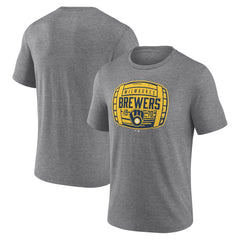 Milwaukee Brewers Barrel Tri-Blend T-Shirt - MLB T-shirts