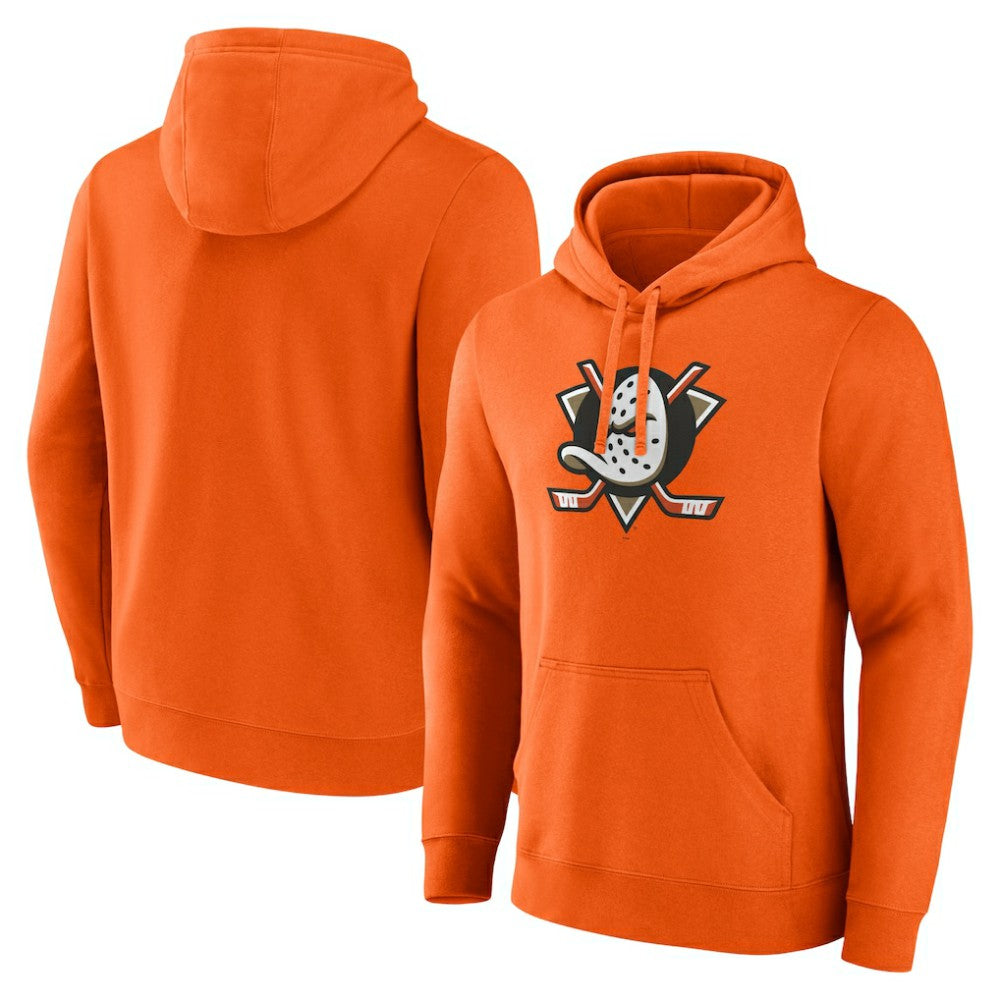 Anaheim Ducks Fanatics Primary Logo Fleece Pullover Hoodie - NHL Hoodies