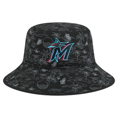 Miami Marlins New Era 2025 Spring Training All Over Print Bucket Hat - MLB Hats