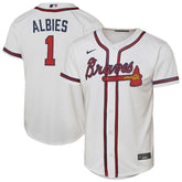 Ozzie Albies Atlanta Braves Nike Youth Home Replica Player Jersey - MLB Jerseys