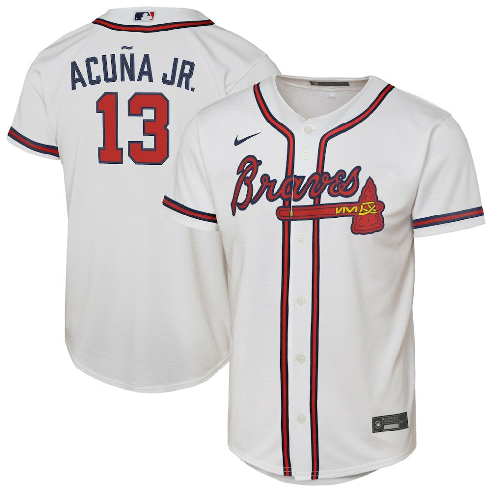 Ronald Acuna Jr. Atlanta Braves Nike Youth Home Replica Player Jersey - MLB Jerseys