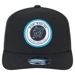 Miami Marlins New Era Circle Patch 9SEVENTY Stretch-Snap Hat - MLB Hats