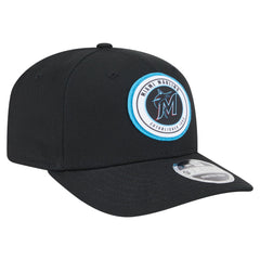 Miami Marlins New Era Circle Patch 9SEVENTY Stretch-Snap Hat - MLB Hats