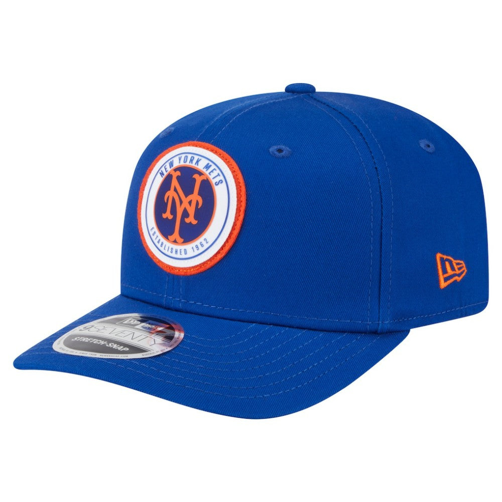 New York Mets New Era Circle Patch 9SEVENTY Stretch-Snap Hat - MLB Hats