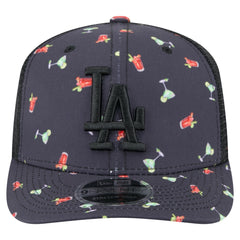 Los Angeles Dodgers New Era Adventure Drinks Pattern 9SEVENTY Stretch-Snap Hat - MLB Hats