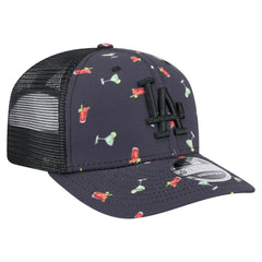 Los Angeles Dodgers New Era Adventure Drinks Pattern 9SEVENTY Stretch-Snap Hat - MLB Hats