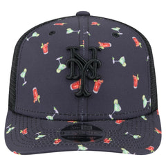 New York Mets New Era Adventure Drinks Pattern 9SEVENTY Stretch-Snap Hat - MLB Hats