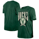 Hunter Green Milwaukee Bucks Throwback Vintage Boxy Mineral Wash T-Shirt | NBA