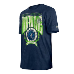 Navy Minnesota Timberwolves Throwback Vintage Boxy Mineral Wash T-Shirt | NBA