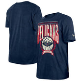 Navy New Orleans Pelicans Throwback Vintage Boxy Mineral Wash T-Shirt | NBA