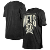 Black Brooklyn Nets Throwback Vintage Boxy Mineral Wash T-Shirt | NBA