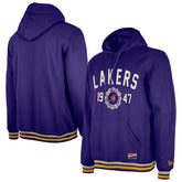 Purple Los Angeles Lakers Throwback Vintage Pullover Hoodie | NBA
