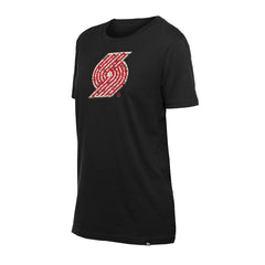 Black Portland Trail Blazers Women's Glam Game Flower T-Shirt | NBA