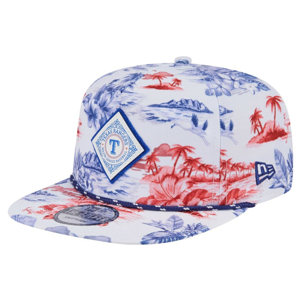 Texas Rangers New Era Printed Island Golfer Snapback Hat - MLB Hats