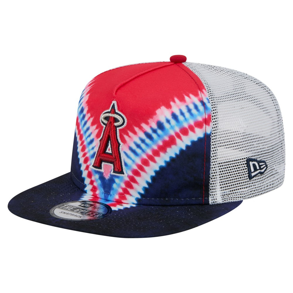 Los Angeles Angels New Era Tie-Dye Golfer Trucker Adjustable Hat - MLB Hats