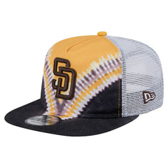 San Diego Padres New Era Tie-Dye Golfer Trucker Adjustable Hat - MLB Hats