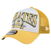 Pittsburgh Pirates New Era Distressed 9FORTY A-Frame Adjustable Trucker Hat - MLB Hats