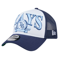 Tampa Bay Rays New Era Distressed 9FORTY A-Frame Adjustable Trucker Hat - MLB Hats