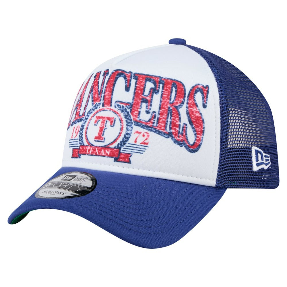Texas Rangers New Era Trucker A-Frame 9FORTY Adjustable Hat - MLB Hats