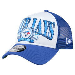 Toronto Blue Jays New Era Distressed 9FORTY A-Frame Adjustable Trucker Hat - MLB Hats