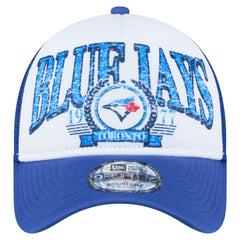 Toronto Blue Jays New Era Distressed 9FORTY A-Frame Adjustable Trucker Hat - MLB Hats