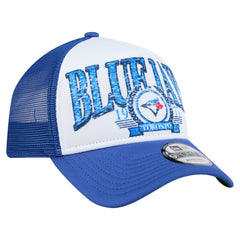 Toronto Blue Jays New Era Distressed 9FORTY A-Frame Adjustable Trucker Hat - MLB Hats