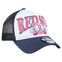 Boston Red Sox New Era Distressed 9FORTY A-Frame Adjustable Trucker Hat - MLB Hats