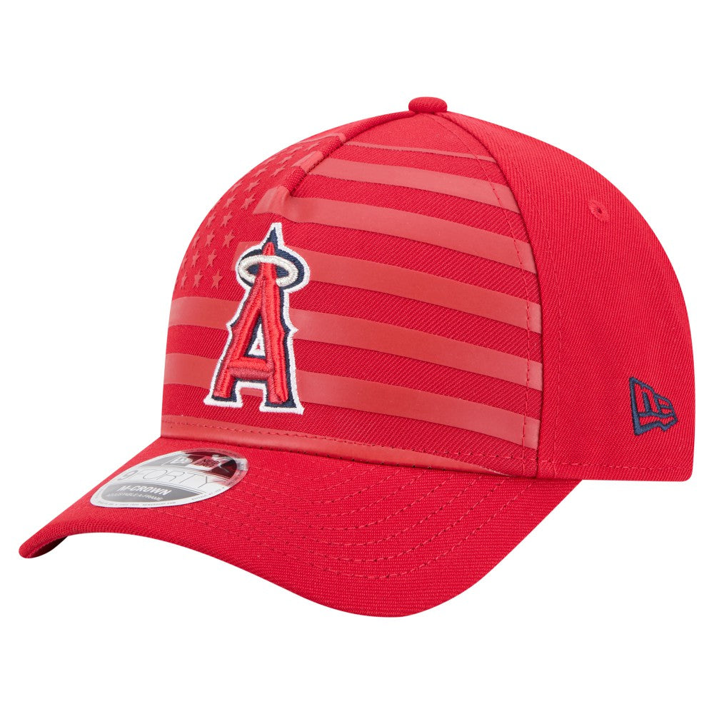 Los Angeles Angels New Era American Flag 9FORTY M-Crown A-Frame Adjustable Hat - MLB Hats