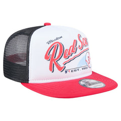 Boston Red Sox New Era Retro Script Trucker 9FIFTY Snapback Hat - MLB Hats