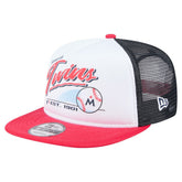 Minnesota Twins New Era Retro Script Trucker 9FIFTY Snapback Hat - MLB Hats