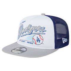 Los Angeles Dodgers New Era Retro Script Trucker 9FIFTY Snapback Hat - MLB Hats