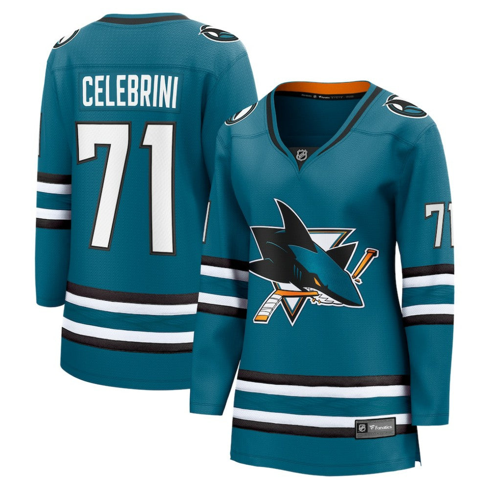 Macklin Celebrini San Jose Sharks Fanatics Women's Home Breakaway Jersey – Teal - NHL Jerseys