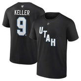 Clayton Keller Utah Mammoth Fanatics Authentic Stack Name & Number T-Shirt - NHL T-shirts