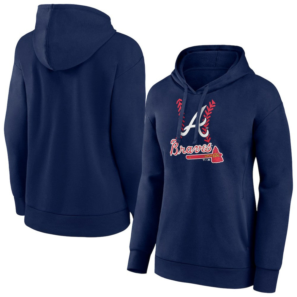 Atlanta Braves Women's Fastball Pullover Hoodie - MLB Hoodies