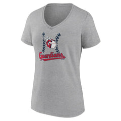 Cleveland Guardians Women's Fastball V-Neck T-Shirt - MLB T-shirts
