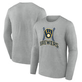 Milwaukee Brewers Fastball Long Sleeve T-Shirt - MLB T-shirts