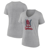 St. Louis Cardinals Women's Fastball V-Neck T-Shirt - MLB T-shirts